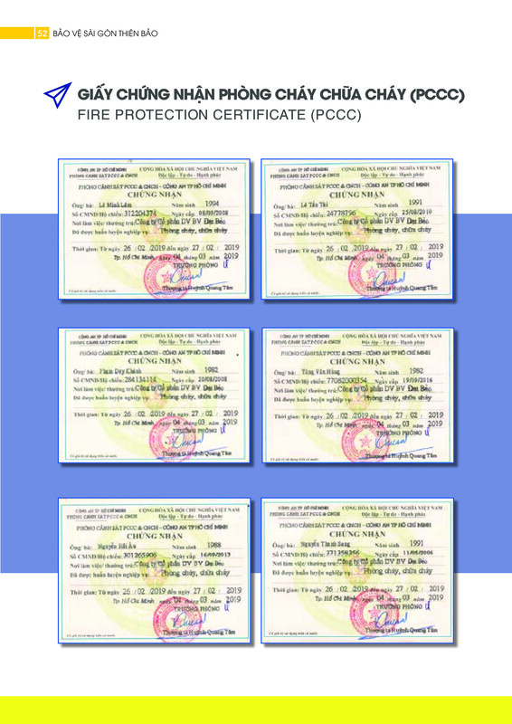 Chứng nhận phòng cháy chữa cháy - Dịch Vụ Bảo Vệ Sài Gòn Thiên Bảo - Công Ty Cổ Phần Dịch Vụ Bảo Vệ Sài Gòn Thiên Bảo